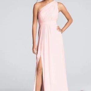 David’s Bridal Chiffon Asymmetrical Bridesmaid Dress